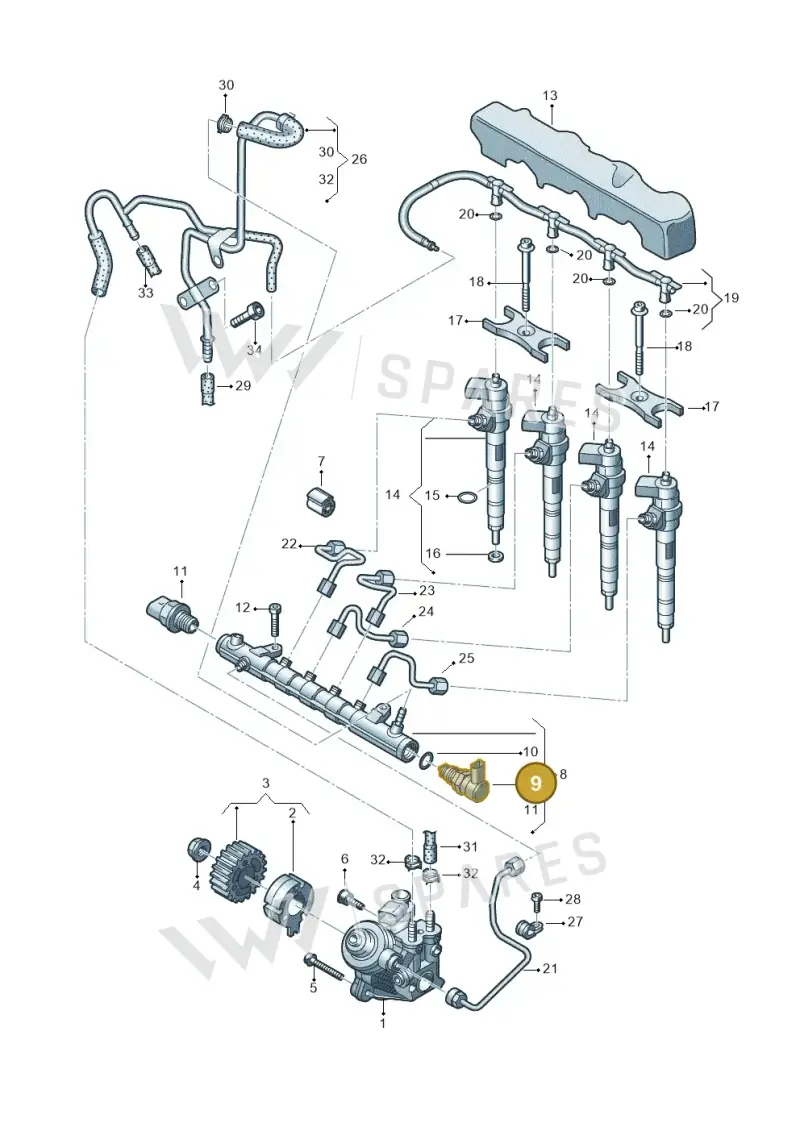 057130764AB — SEAT Leon style (2019-) diagram 746130000, position 9