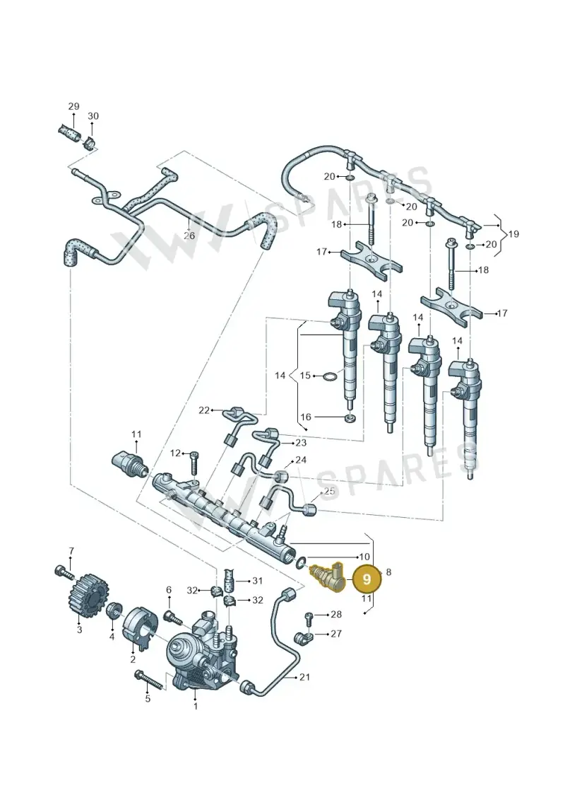 057130764H — SEAT Altea XL Reference (2013-2013) diagram 634130300, position 9