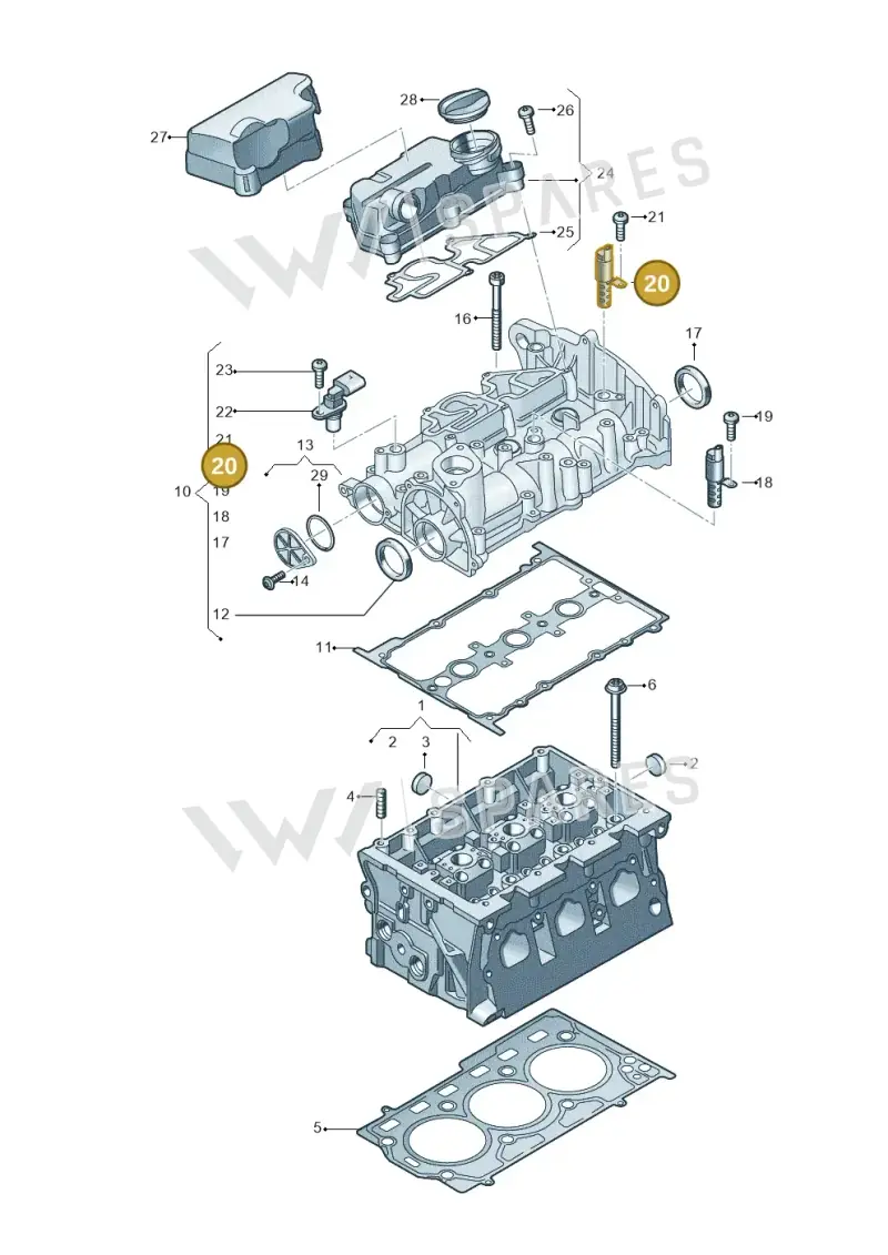 05C906455A — SEAT Leon style (2019-) diagram 5h0103040, position 20