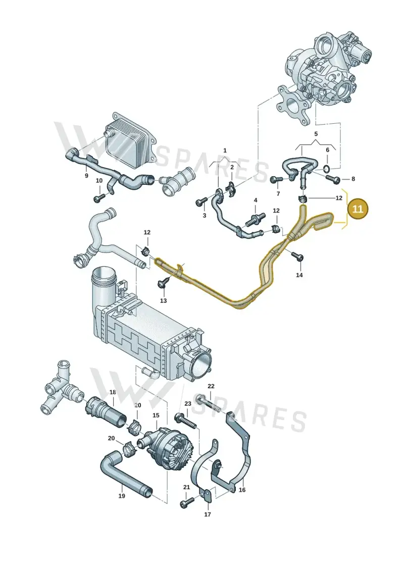 05E122447S — SEAT 578 platform diagram 2ka121308, position 11