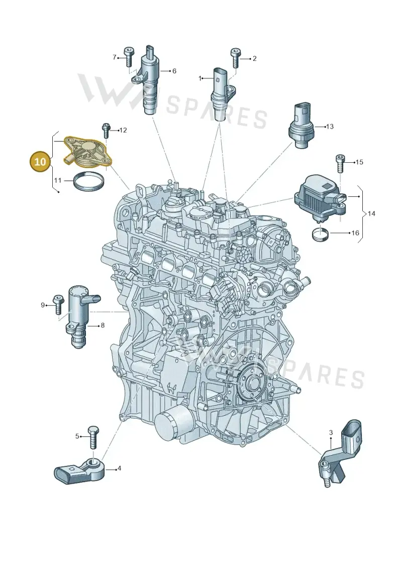 05E906423 — SEAT Ateca Style (2016-) diagram 907601006, position 10