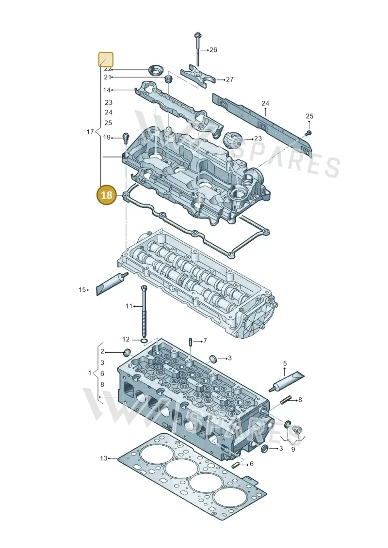 05L103483E — SEAT Formentor TSI CUPRA (2020-) diagram 793103066, position 18