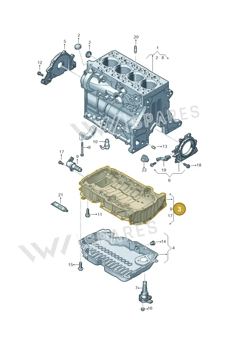 05L103603P — SEAT Leon style (2019-) diagram 5h0103036, position 3