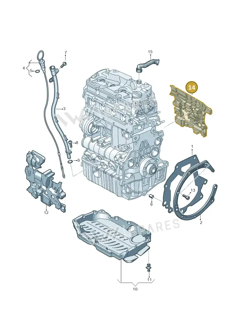 05L103954H — SEAT Leon style (2019-) diagram 793103950, position 14