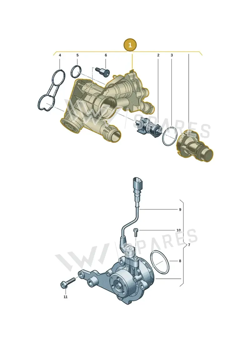 05L121111S — SEAT Tarraco FR (2018-2024) diagram 7t0121080, position 1