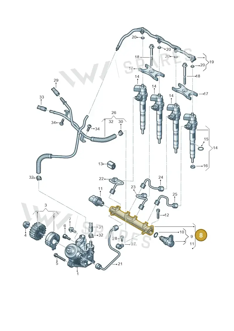 05L130089 — SEAT Formentor TSI CUPRA (2020-) diagram 793130020, position 8