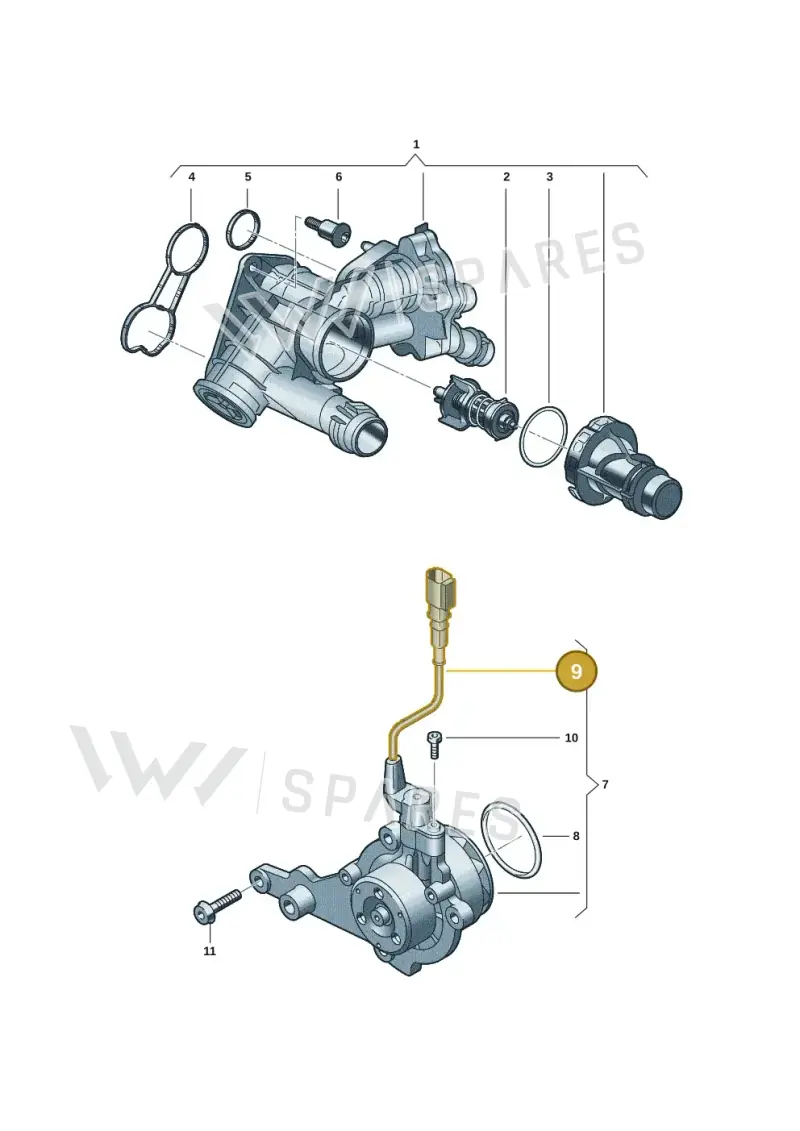 05L907284 — SEAT Formentor TSI CUPRA (2020-) diagram 7t0121080, position 9