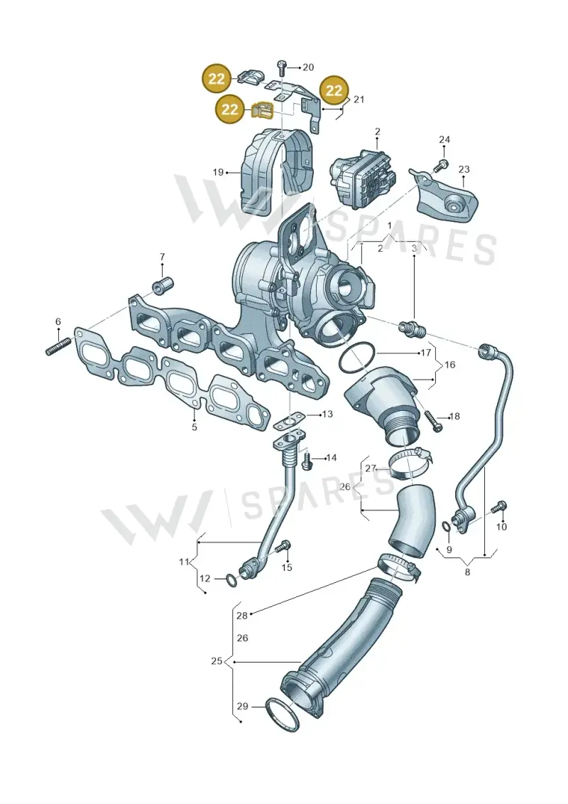 05L971842 — SEAT Formentor TSI CUPRA (2020-) diagram 793145064, position 22