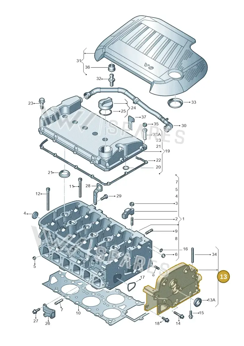 066109122H — SEAT Alhambra (2006-2010) diagram 244103600, position 13