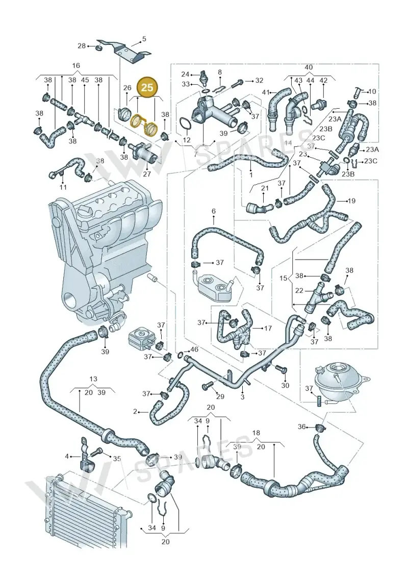 066959209 — SEAT Alhambra (2006-2010) diagram 244121250, position 25