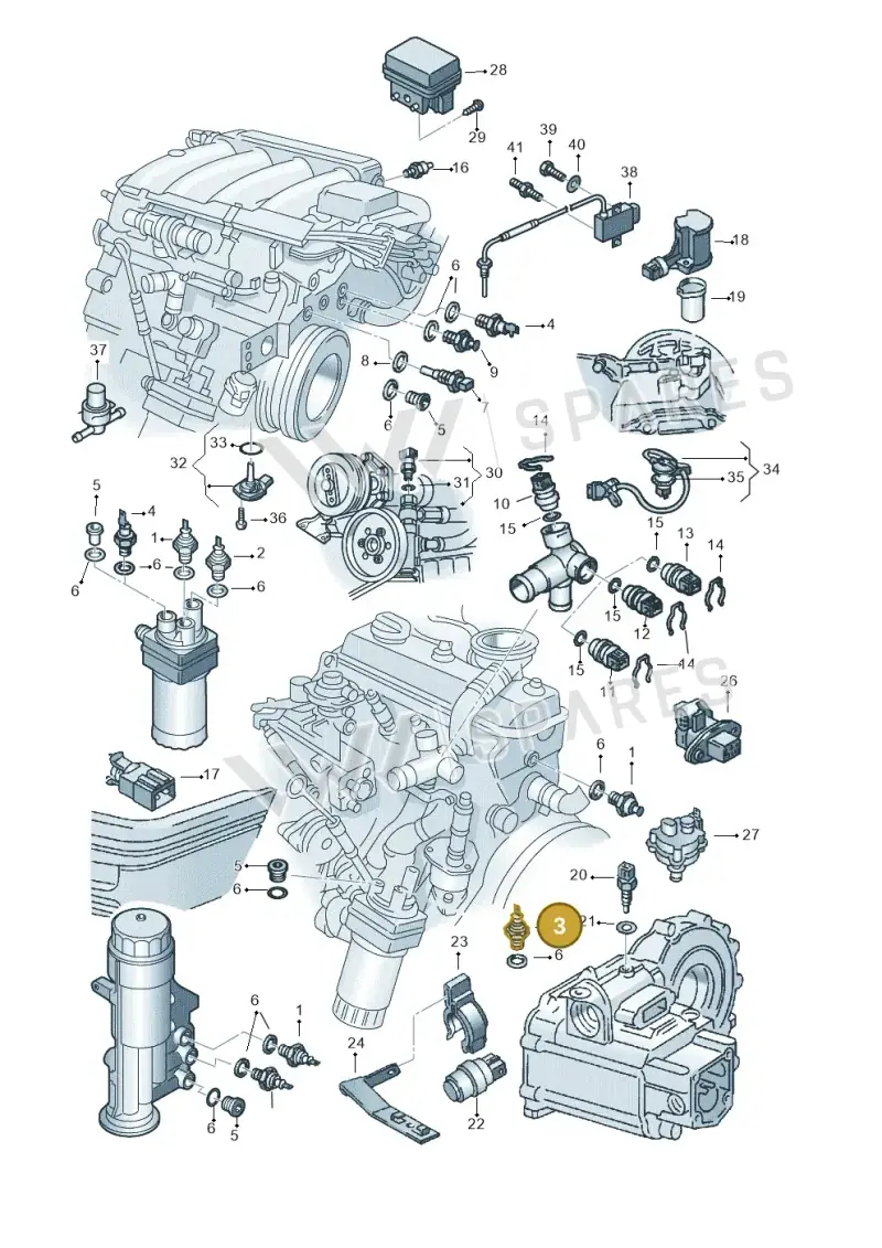 068919081C — SEAT ALHAMBRA (1996-2000) diagram 121919610, position 3