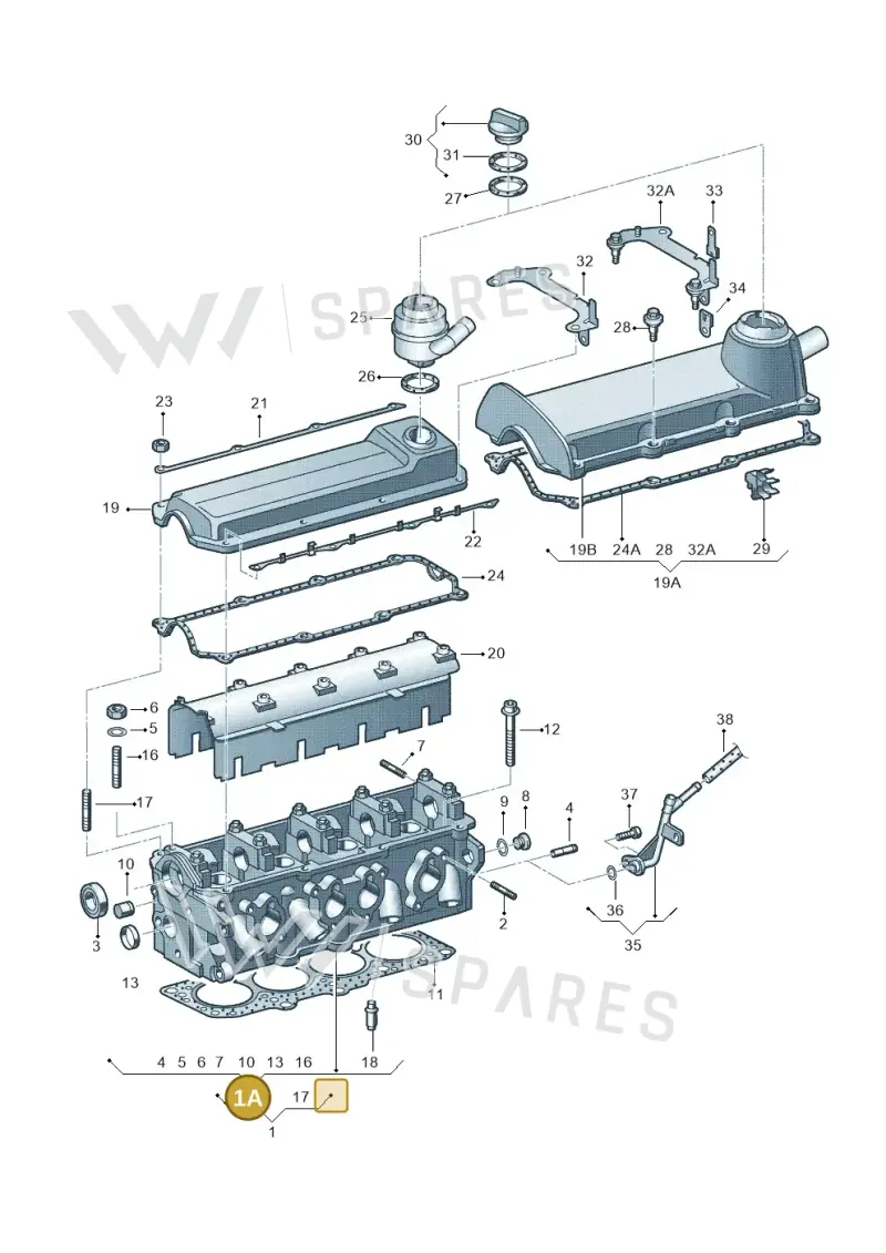 06A103265CX — SEAT Ibiza Reference (2012-2012) diagram 266103450, position 1A