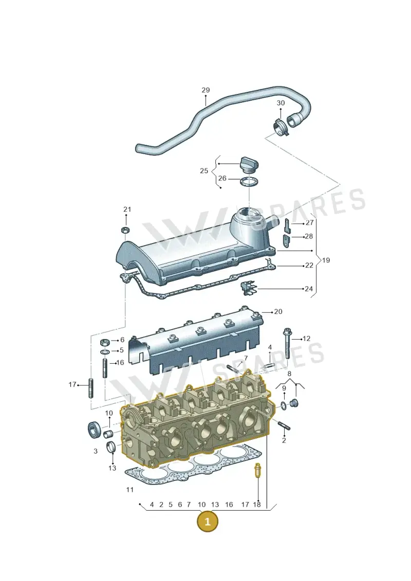 06A103351E — SEAT ALHAMBRA/4MOTION (2005-) diagram 244103300, position 1