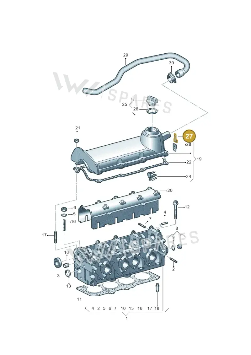 06A103733A — SEAT Alhambra (2006-2010) diagram 244103300, position 27