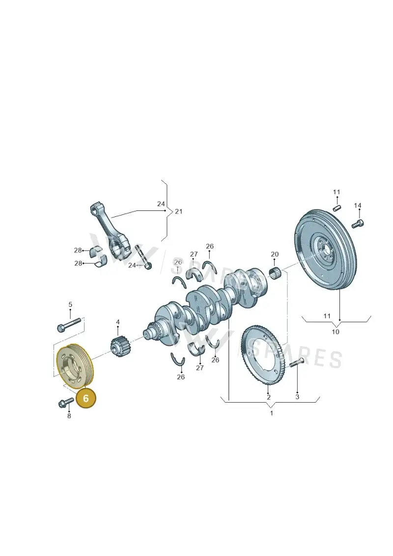 06A105255F — SEAT Altea XL Reference (2013-2013) diagram 777105000, position 6