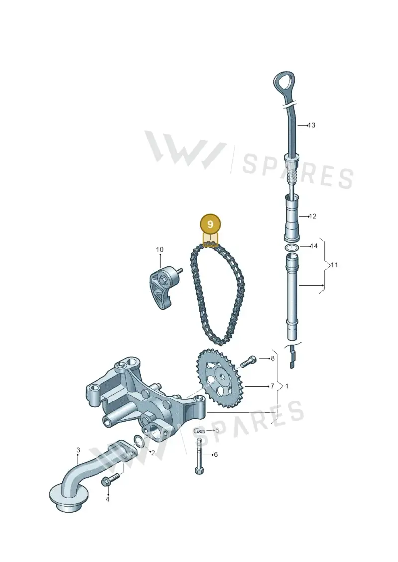 06A115125B — SEAT Altea XL Reference (2013-2013) diagram 194115100, position 9
