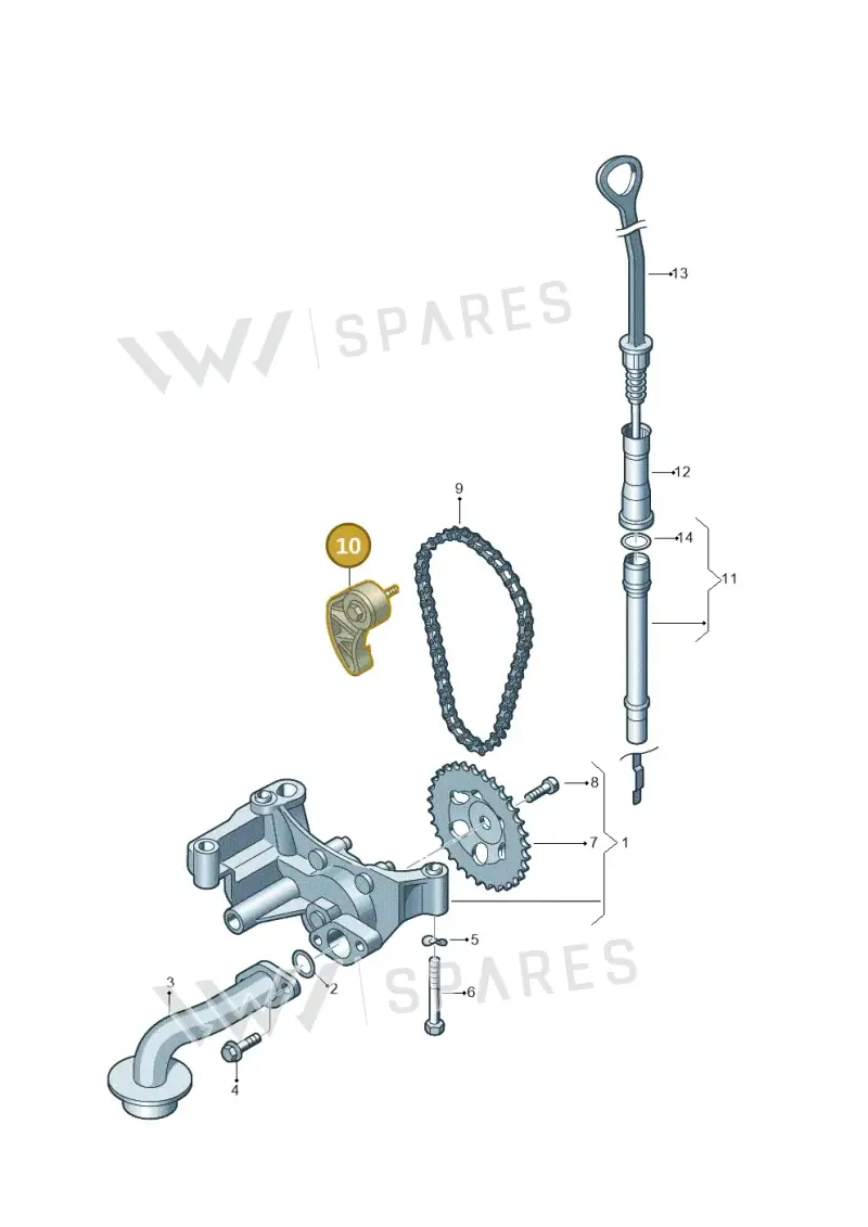 06A115130 — SEAT Altea XL Reference (2013-2013) diagram 194115100, position 10