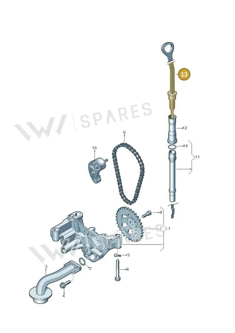 06A115611R — SEAT Altea XL Reference (2013-2013) diagram 194115100, position 13