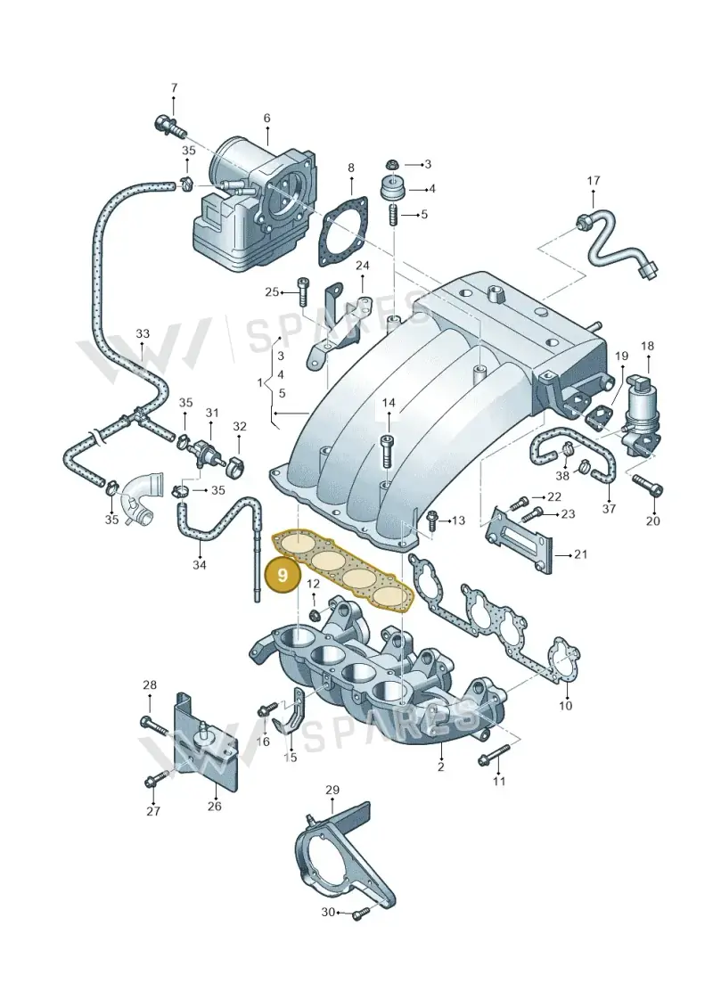06A129717F — SEAT Alhambra (2006-2010) diagram 244133100, position 9