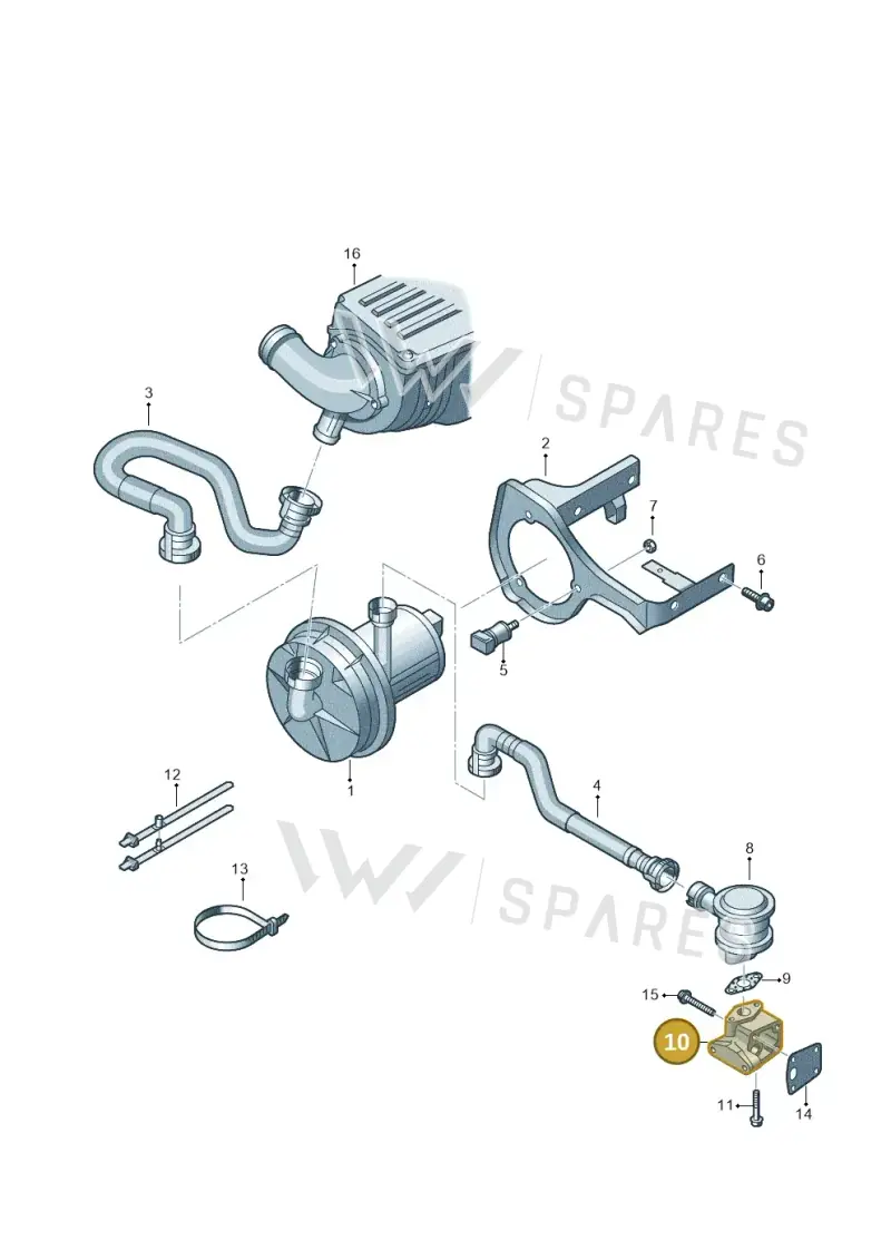 06A131166E — SEAT Altea XL Reference (2013-2013) diagram 649131000, position 10