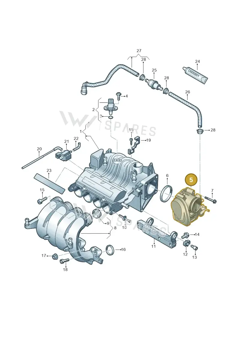06A133062AT — SEAT Altea XL Reference (2013-2013) diagram 460133250, position 5