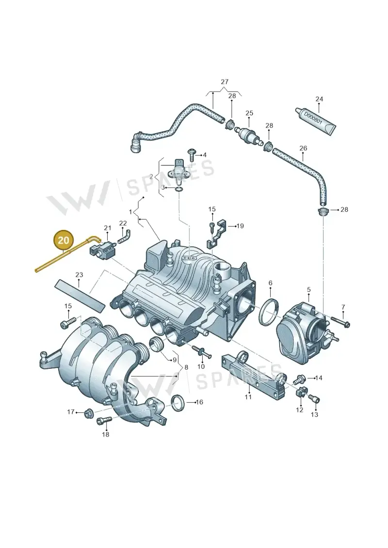 06A133778L — SEAT Altea XL Reference (2013-2013) diagram 460133250, position 20