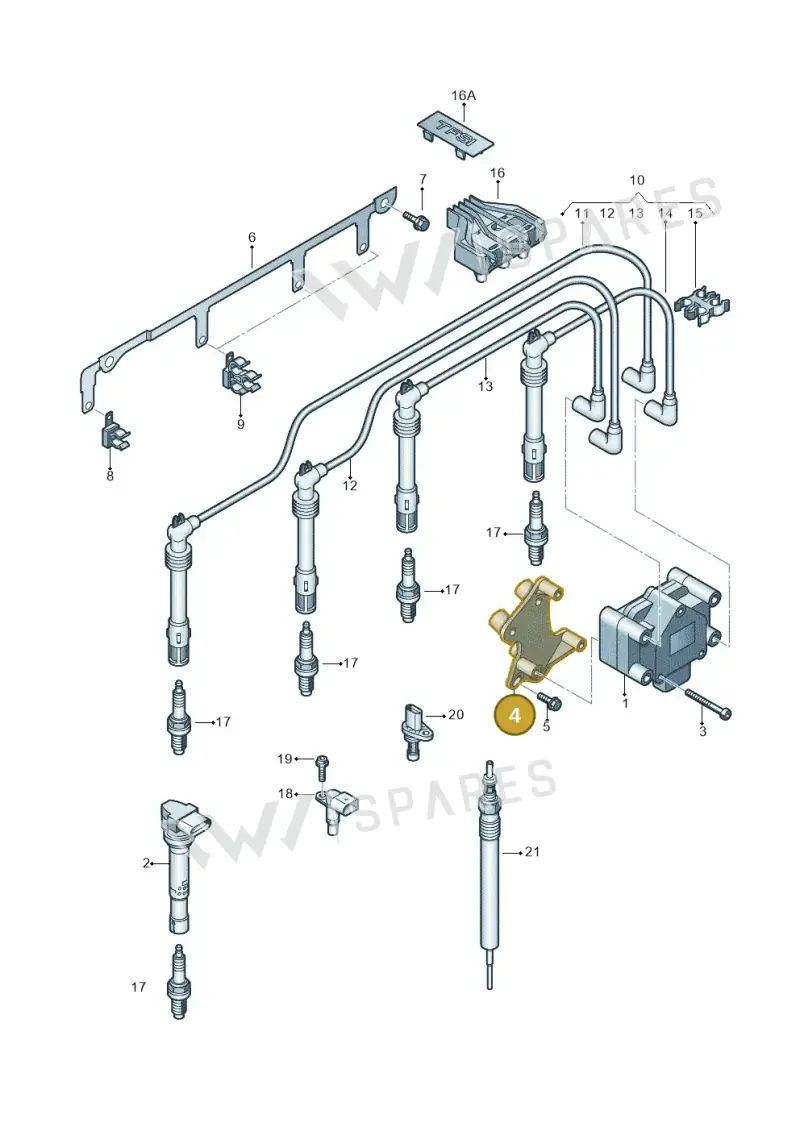 06A903103 — SEAT Ibiza Reference (2012-2012) diagram 646905000, position 4