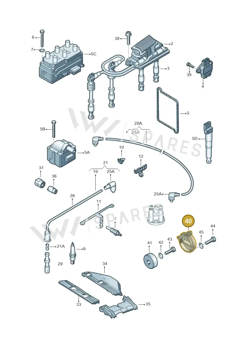 06A905161A — SEAT Alhambra (2006-2010) diagram 162905100, position 40