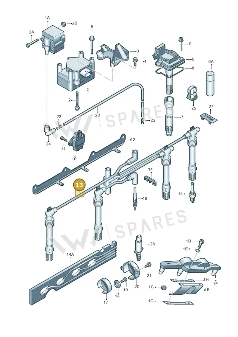 06A905430AC — SEAT IBIZA                  06> (2005-) diagram 649905000, position 13