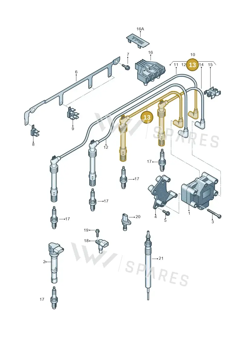06A905430AD — SEAT Ibiza Reference (2012-2012) diagram 646905000, position 13