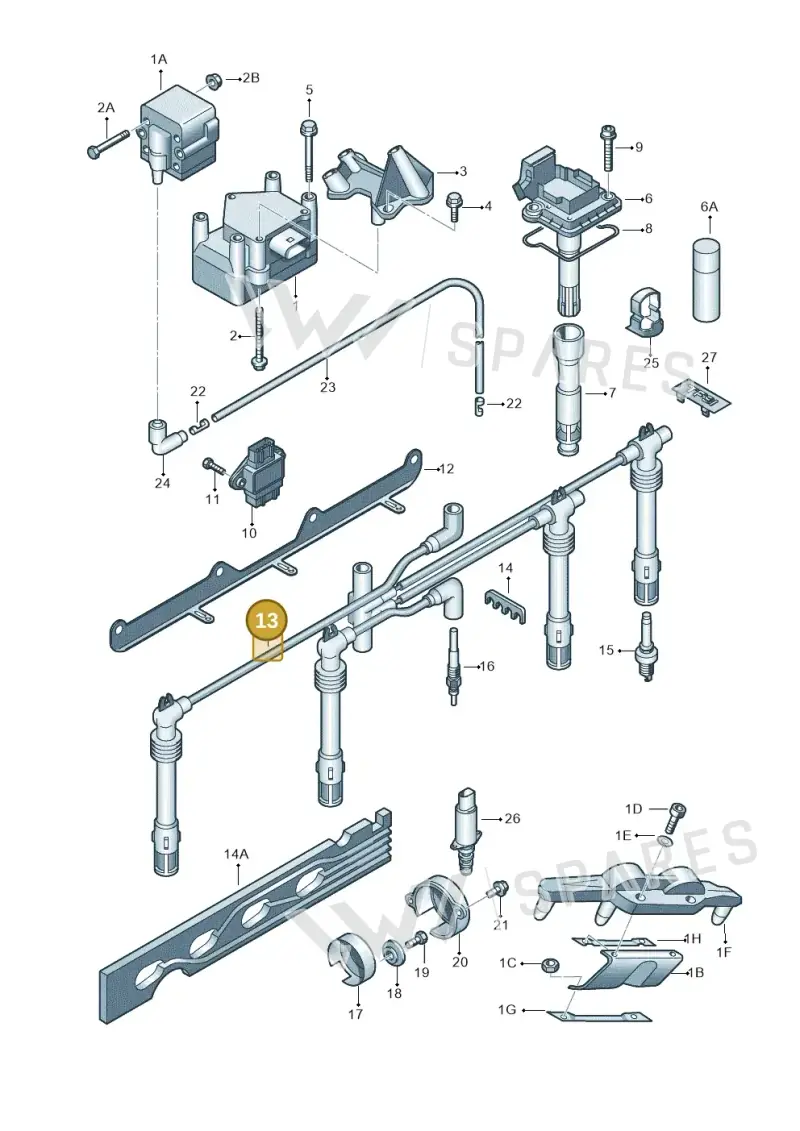 06A905430AF — SEAT IBIZA                  06> (2005-) diagram 649905000, position 13