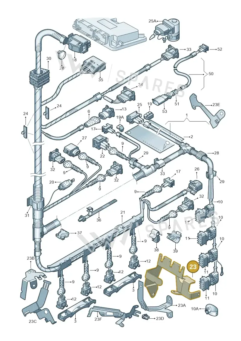 06A971502AD — SEAT TOLEDO/LEON/LEON-4 (2001-2006) diagram 203971100, position 23