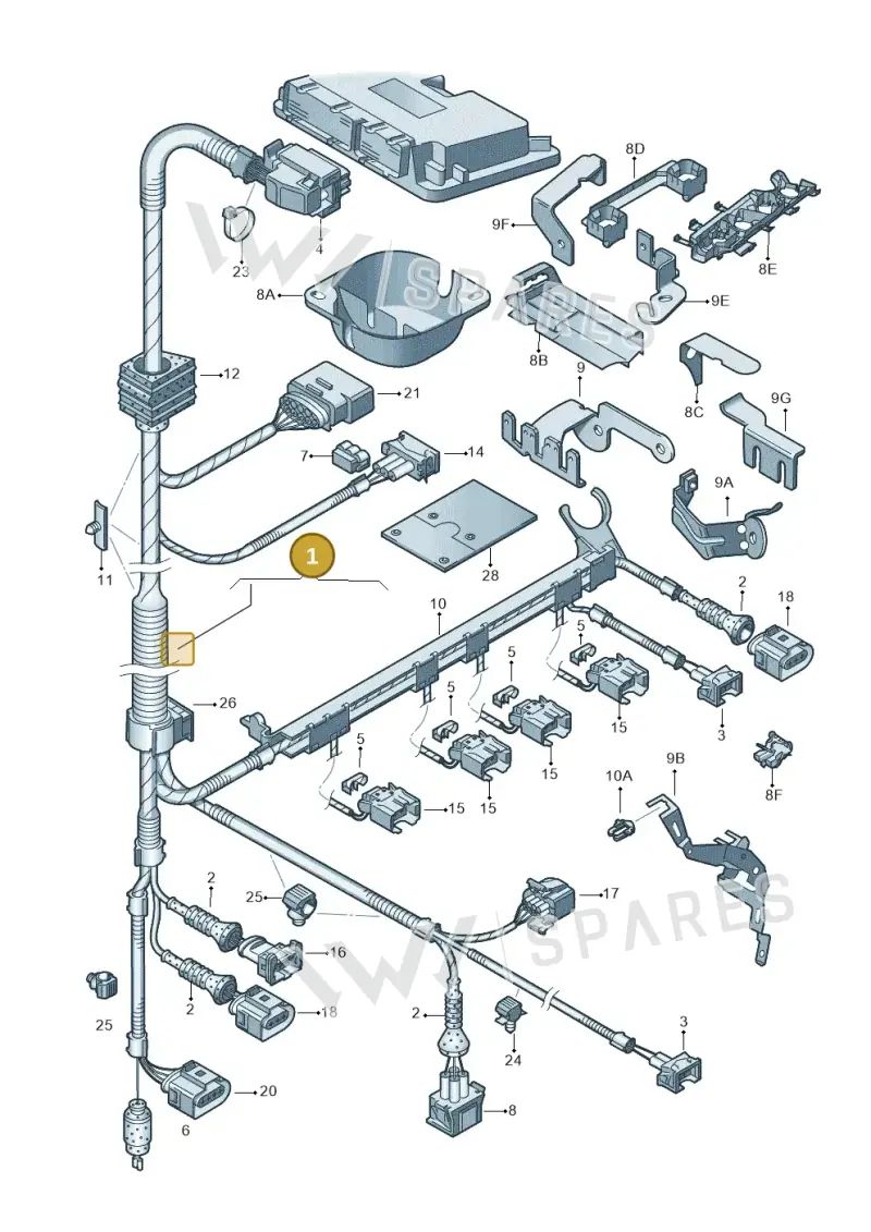 06A972619M — SEAT ALTEA                  07> (2006-) diagram 203971020, position 1