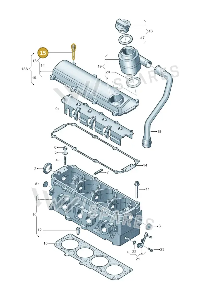 06B103831H — SEAT Altea XL Reference (2013-2013) diagram 209103470, position 15