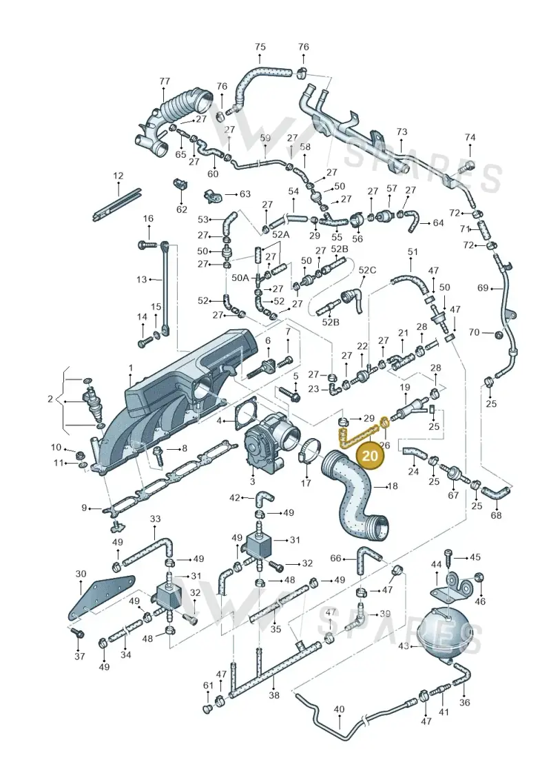 06B133783AT — SEAT Exeo ST Reference (2008-2011) diagram 404133250, position 20