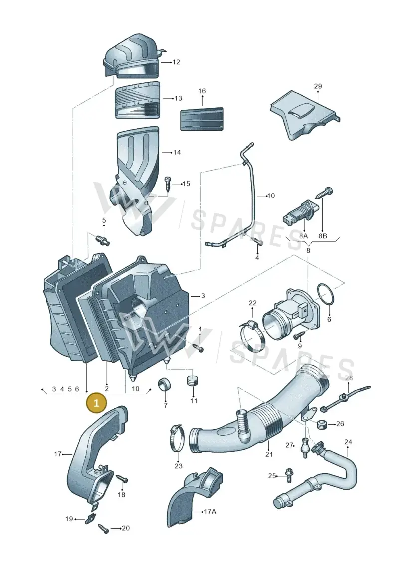 06B133837AJ — SEAT Exeo ST Reference (2008-2011) diagram 249133400, position 1