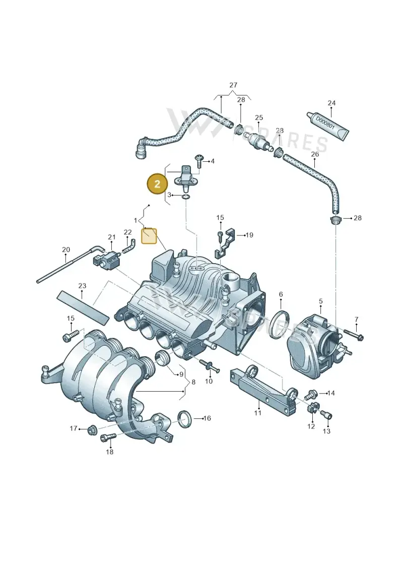 06B906051 — SEAT Altea XL Reference (2013-2013) diagram 460133250, position 2