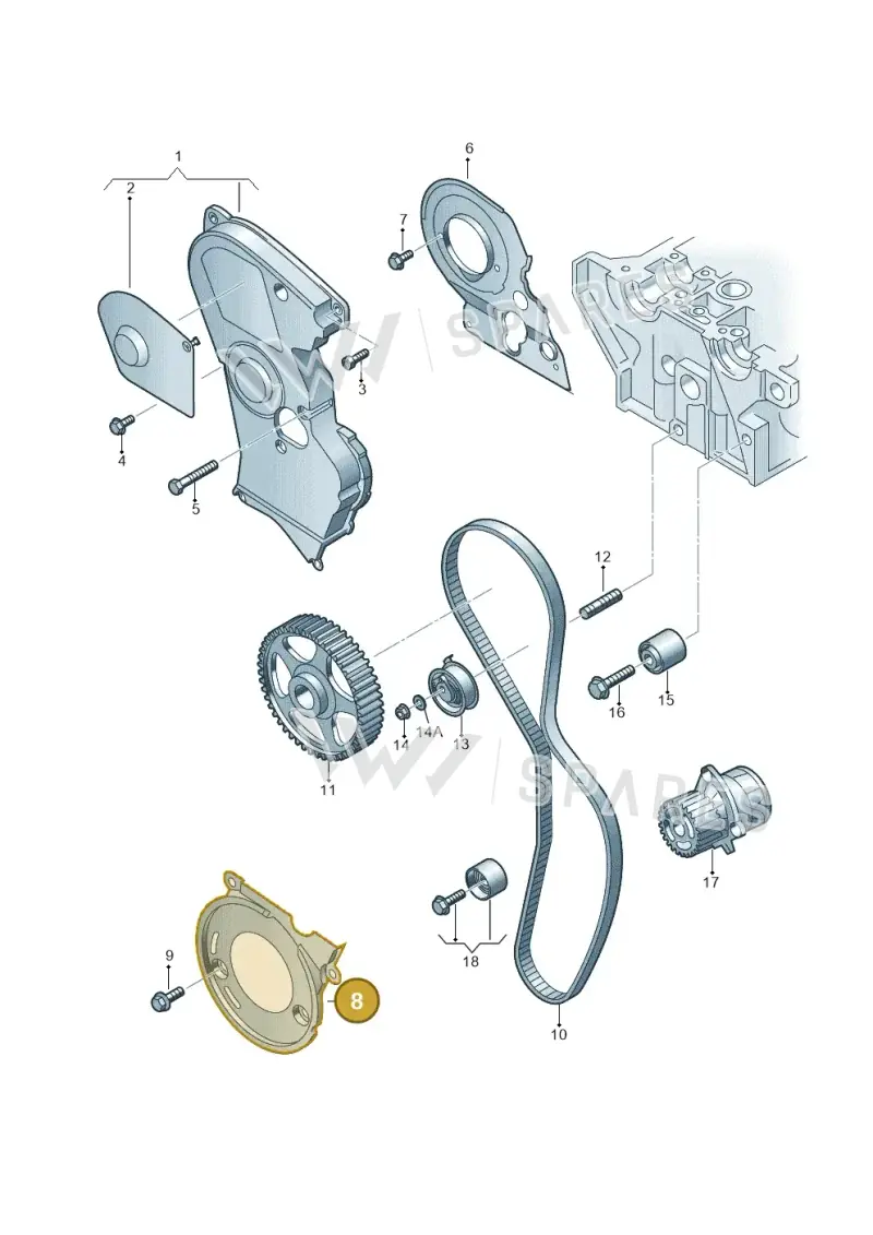06D109175 — SEAT LEON                   06> (2005-) diagram 409109700, position 8