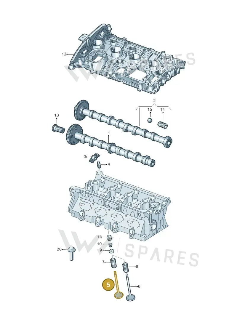 06D109611T — SEAT Altea XL Reference (2013-2013) diagram 627109200, position 5