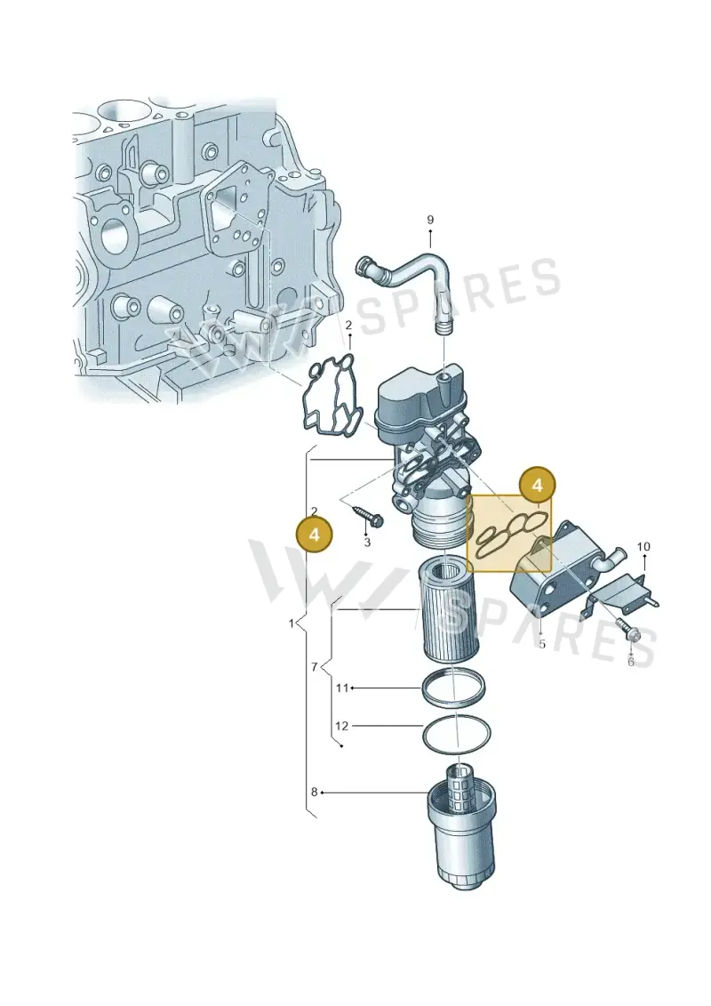 06D117070 — SEAT Exeo ST Reference (2008-2011) diagram 412115300, position 4