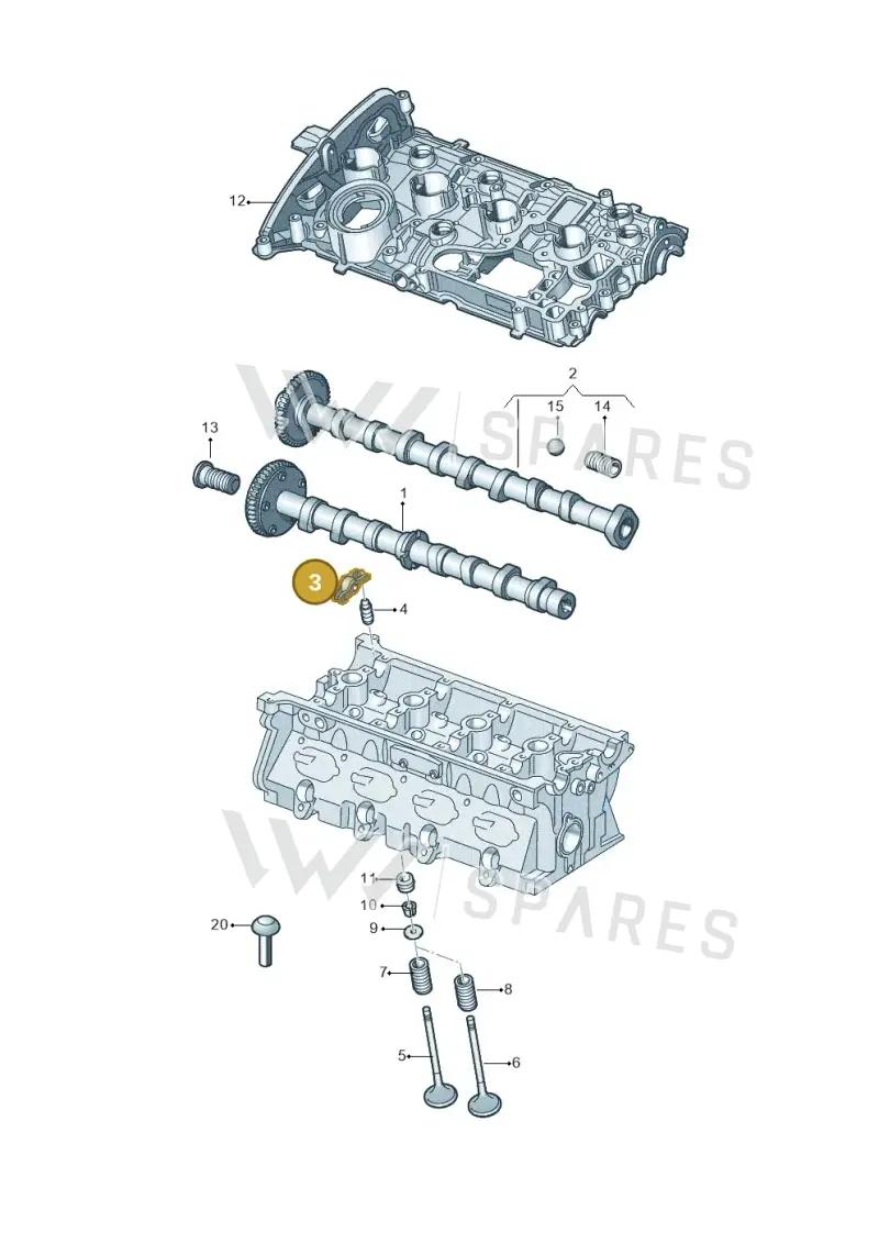 06E109409J — SEAT Formentor TSI CUPRA (2020-) diagram 627109200, position 3