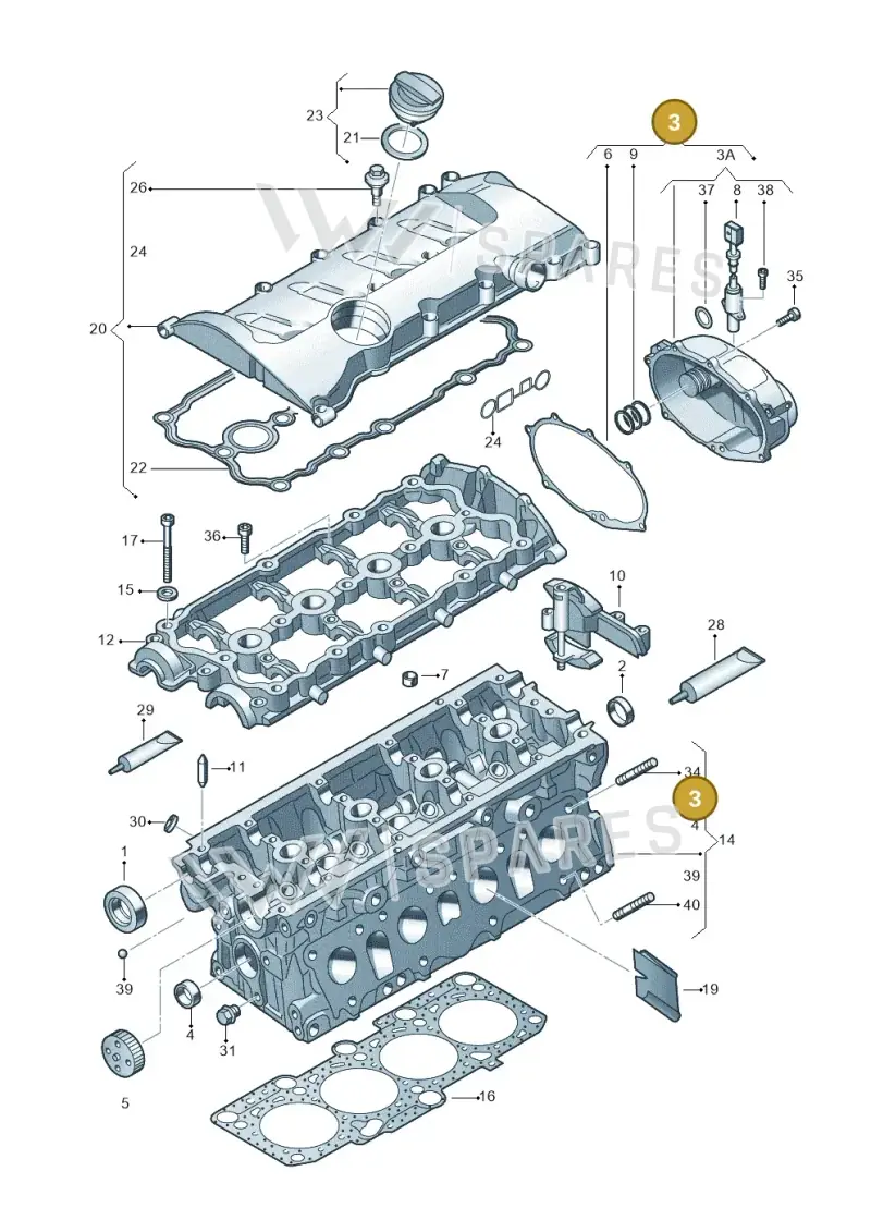 06F103107G — SEAT Exeo ST Reference (2008-2011) diagram 412103450, position 3