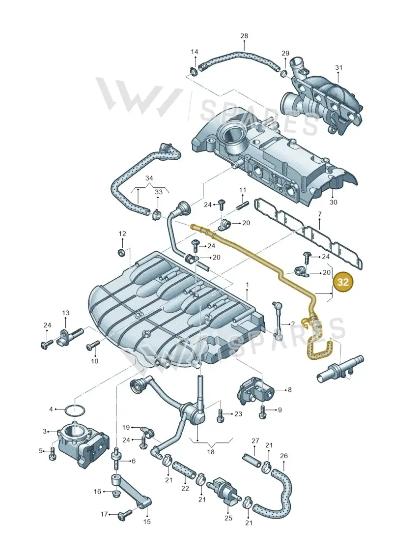 06F133778B — SEAT Leon Stylance (2010-2012) diagram 460133350, position 32