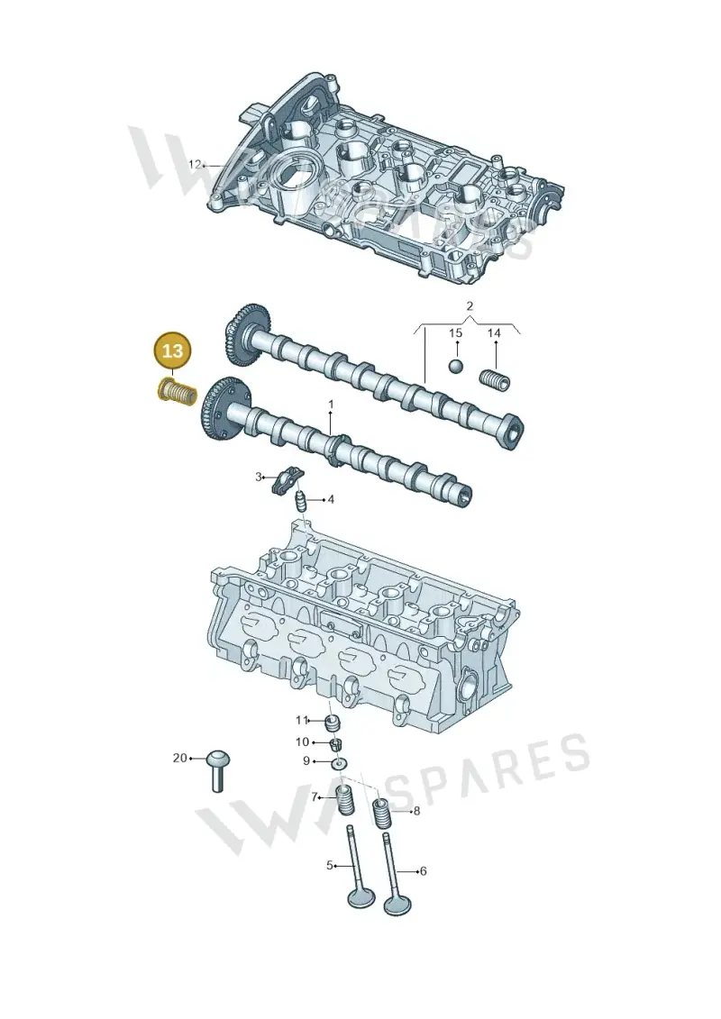 06H109257C — SEAT Altea XL Reference (2013-2013) diagram 627109200, position 13