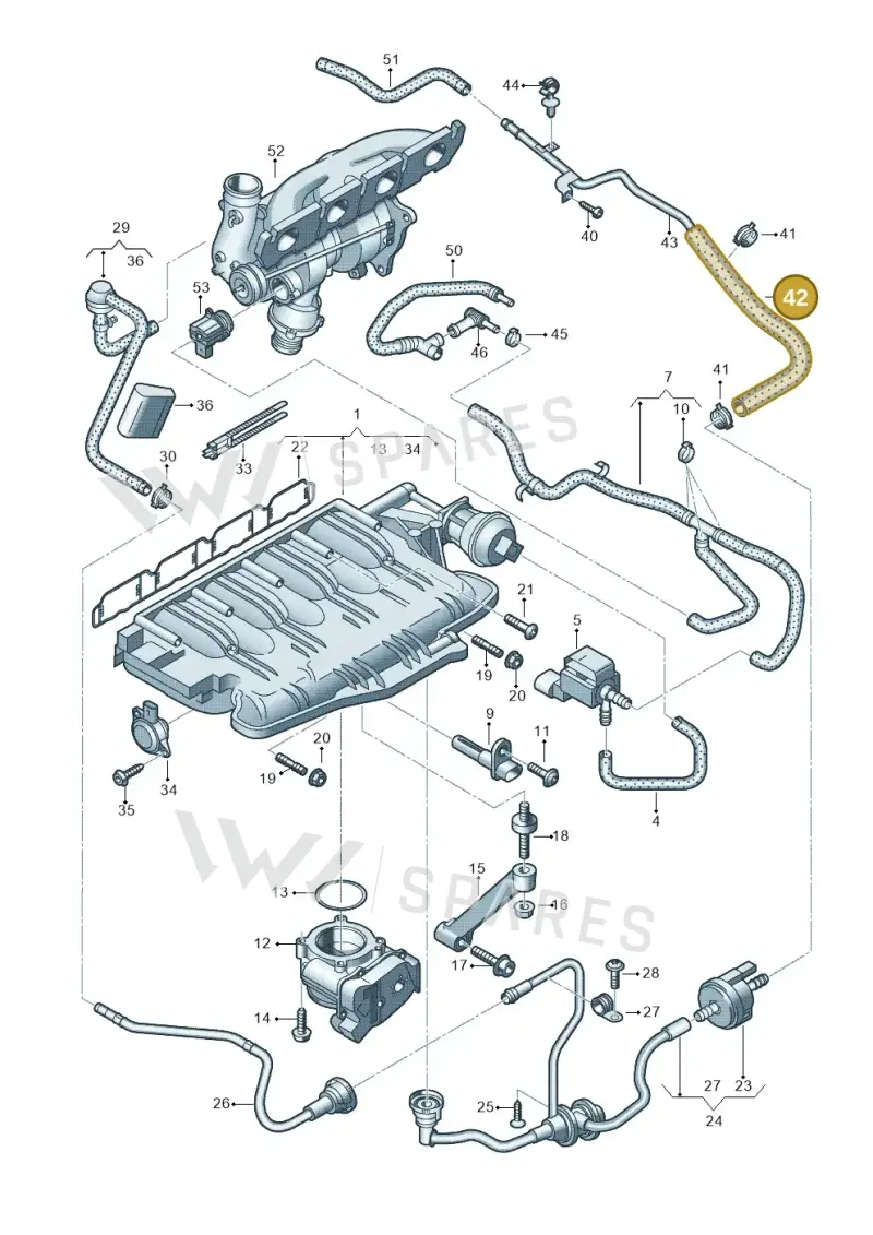 06H133781AT — SEAT Exeo ST Reference (2008-2011) diagram 636133230, position 42