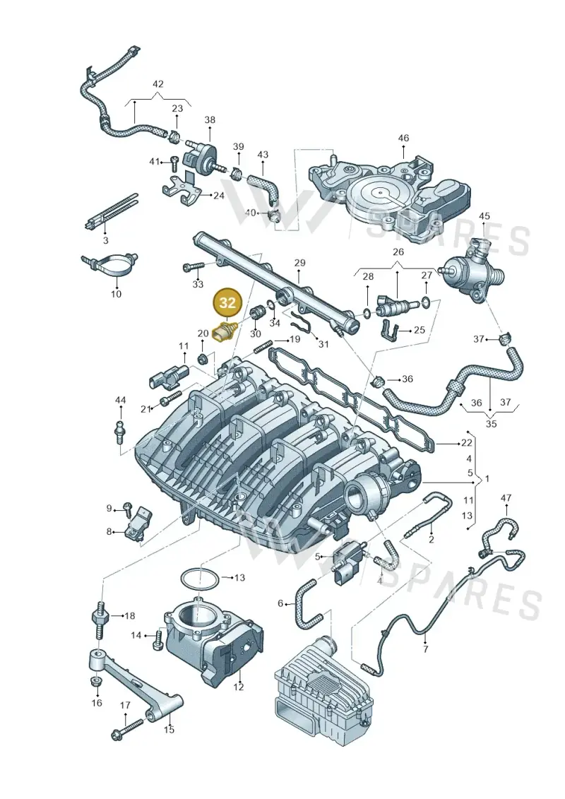 06H906051K — SEAT Formentor TSI CUPRA (2020-) diagram 884133100, position 32