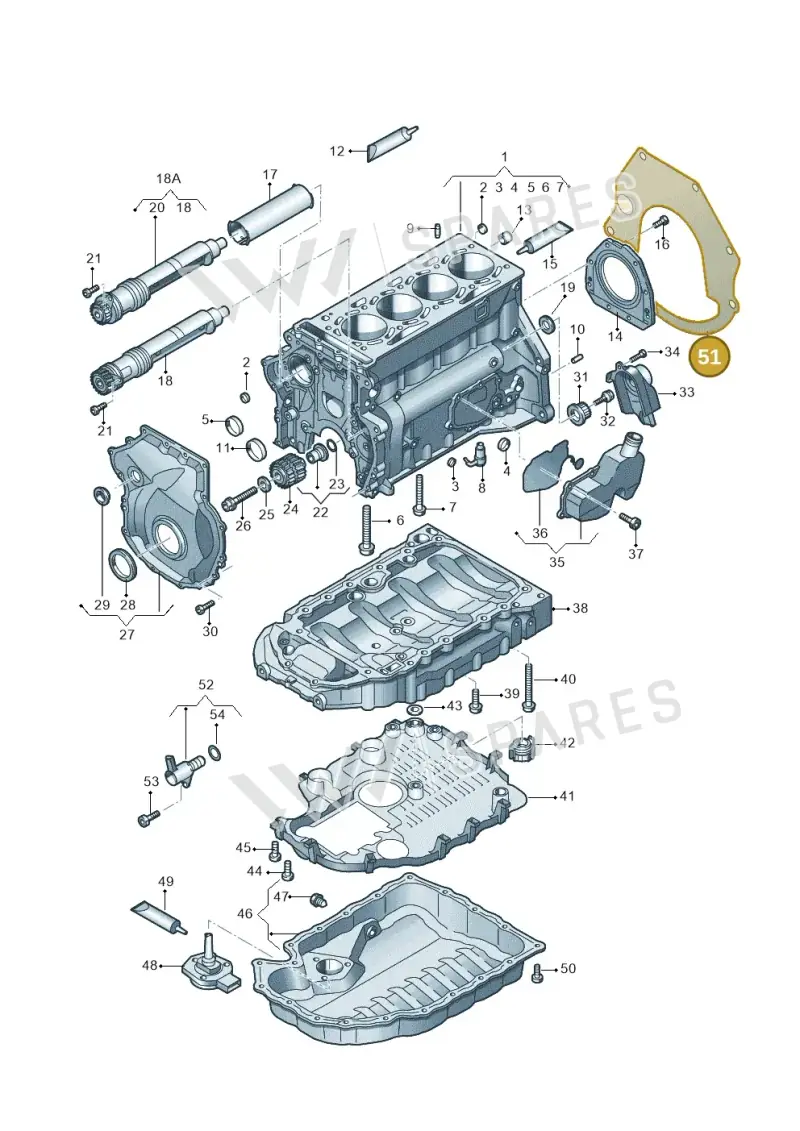 06J103645D — SEAT Altea XL Reference (2013-2013) diagram 634103100, position 51