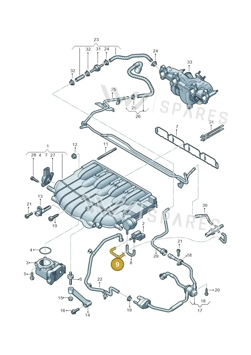 06J133241AB — SEAT Altea XL Reference (2013-2013) diagram 634133300, position 9