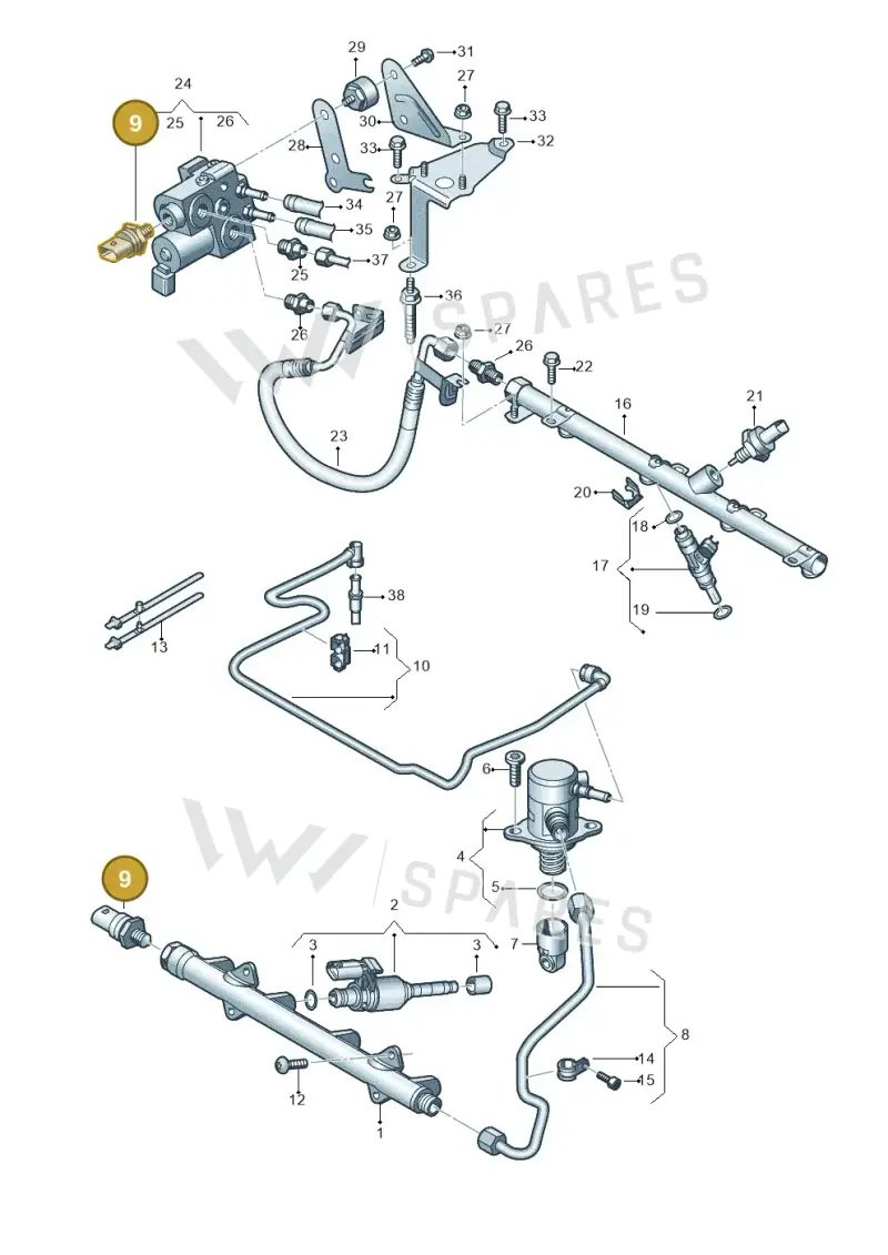 06J906051F — SEAT Leon style (2019-) diagram 827133132, position 9