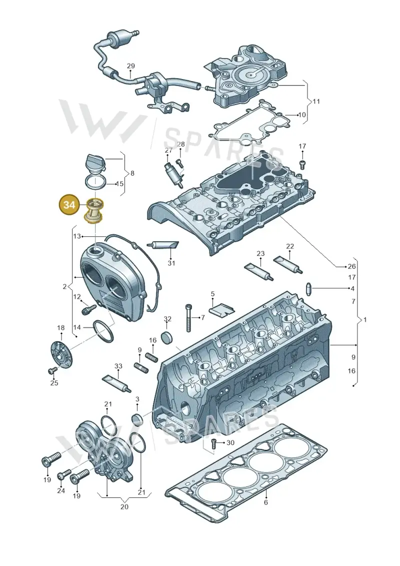 06K103281A — SEAT Tarraco FR (2018-2024) diagram 863103500, position 34